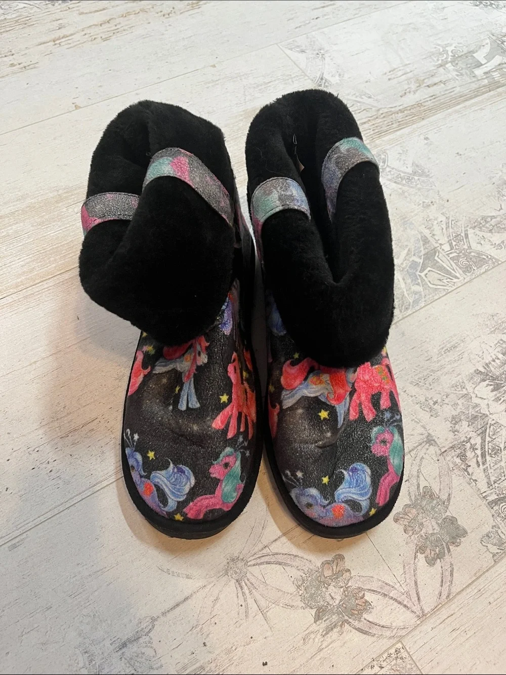 Iron Fist VERY RARE Black My Little Pony Short Fugg Boots Size 10